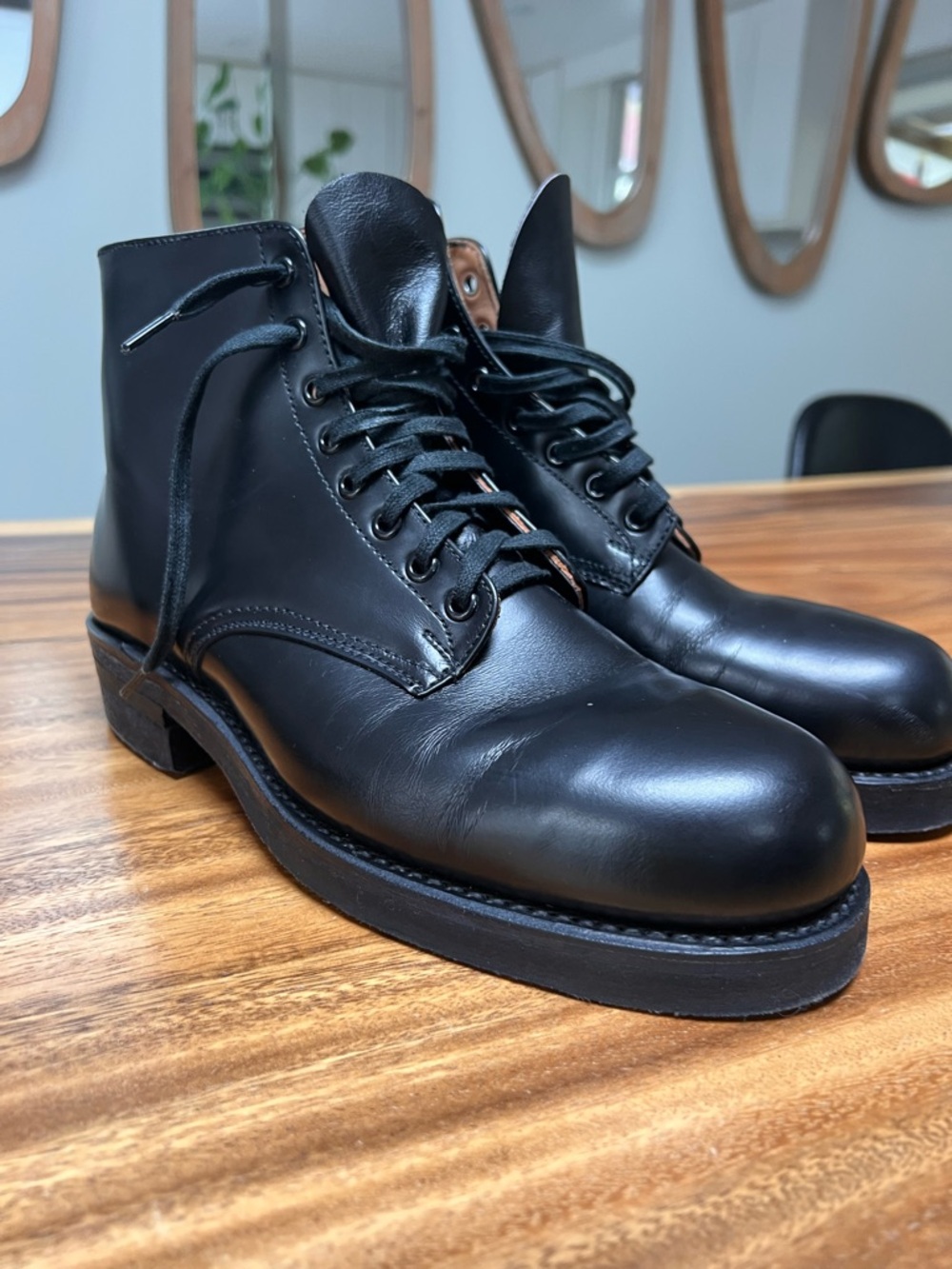Biltrite Vintage Black Military Army Combat Boots Steel Toe - Picture 4 of 14